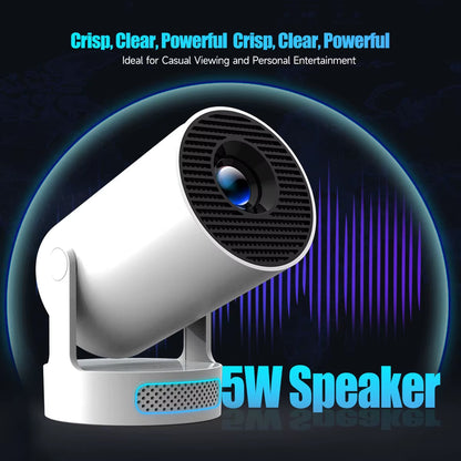 Experience the Future of Home Entertainment with the 8K Wifi6 Projector - Portable Android 14 Mini Projector with Stunning 290 ANSI Lumens and Dual WiFi Connectivity