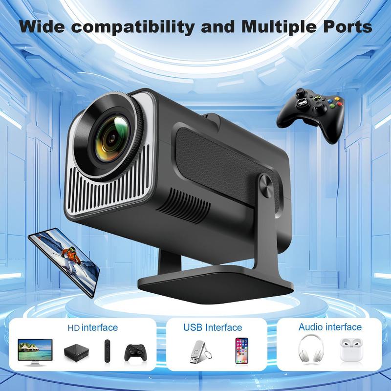 ENUOSUMA MINI Projector,4K Support,Bluetooth &Wifi,Built in Speaker,200'' Screen Display,180° Flip,Android 11.0,Auto Keystone,Screen Mirror Audio