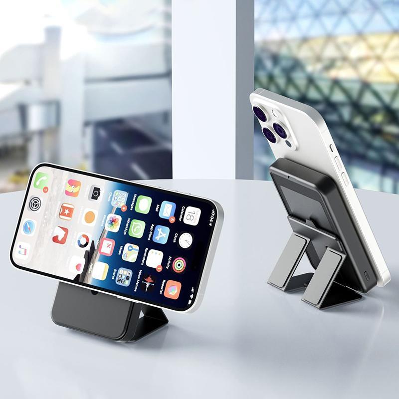 Christmas Gifts QJL Magnetic Power Bank, 10000Mah Magnetic Power Bank,Foldable Wireless Portable Charger with LED Display,Fast Charging for Iphone 16/15/14/13/12 Pro/Pro Max/Plus, Compact Silicone